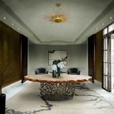 Modern dining room design.